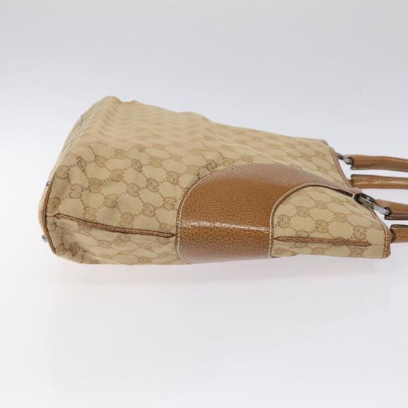 GUCCI GG Canvas Tote Bag Beige Silver - Picture 4 of 16